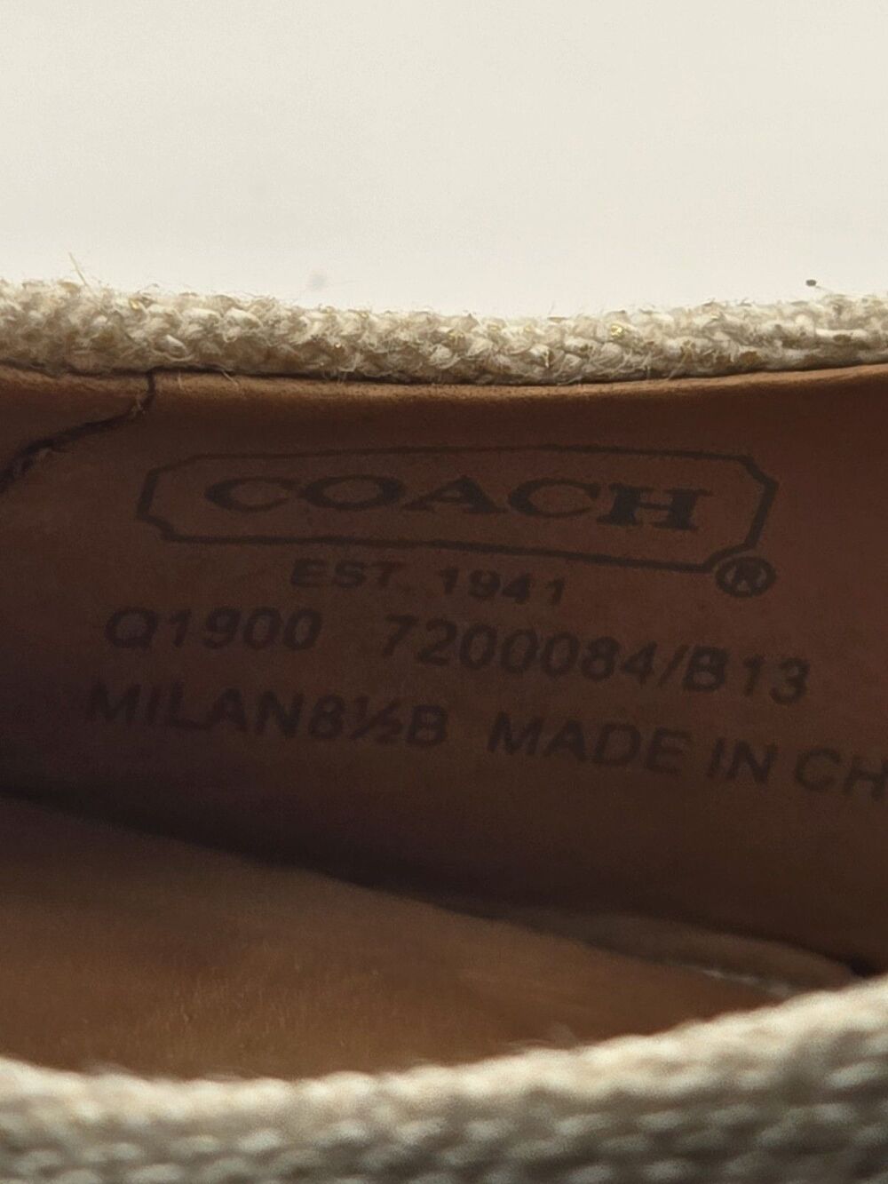 Coach Milan Platform Espadrille Wedge Heel Peep Toe Gold Size 8.5 - Picture 5 of 13